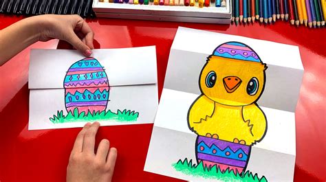 How To Draw An Easter Egg Folding Surprise Art For Kids Hub