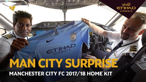 The New Manchester City Fc 201718 Season Kit Etihad Airways Youtube
