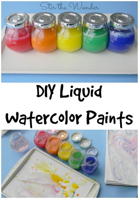 These Diy Liquid Watercolor Paints Use A Common Kids Art Supply And Is