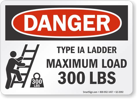 Ladder Safety Signs Ladder Rules Signs