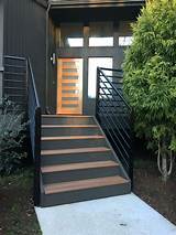 Level all key posts to ensure level and straight runs. Modern Exterior Handrail Aluminum Railings Porch For Steps ...