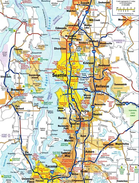 Map Of Seattle Offline Map And Detailed Map Of Seattle City