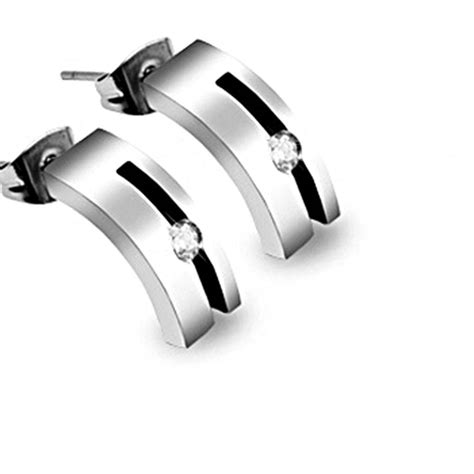Spikes 316l Stainless Steel Modern Cz Earrings
