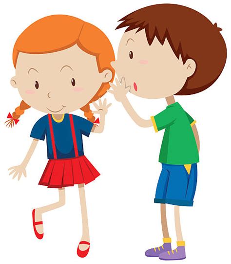 Child Whispering Clip Art Vector Images And Illustrations Istock