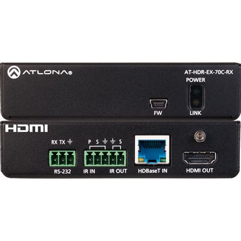 Atlona 4k Hdr Hdmi Over Hdbaset Receiver 230 At Hdr Ex 70c Rx