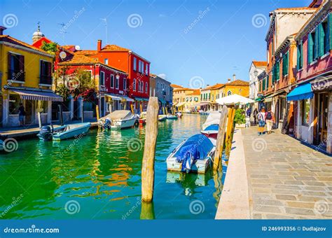 View Of A Channel On Murano Island In Italy Which Is Surrounded With