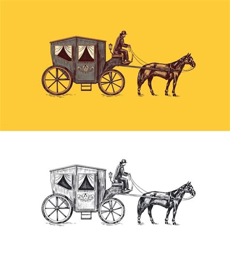 Horse Carriage Drawing