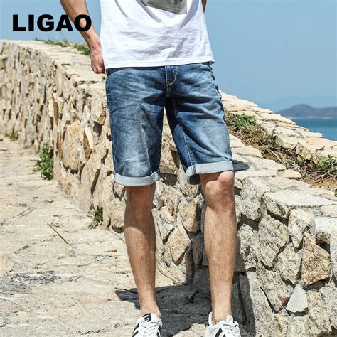 Buy Ligao 2017 Mens Shorts Jeans Denim Short Pant