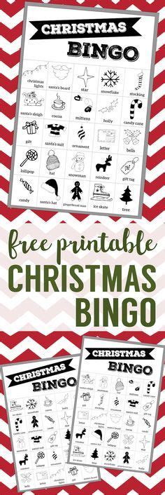 Free Christmas Bingo Printable Cards Paper Trail Design Christmas