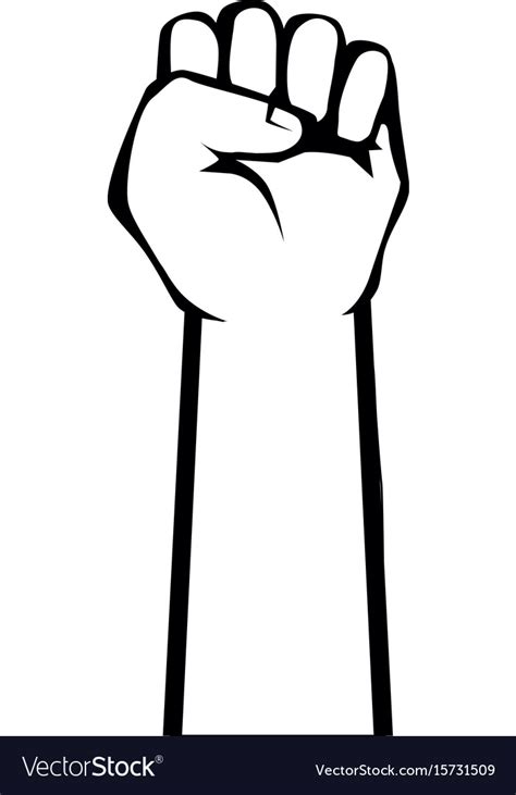 Hand With Clenched Fist Icon Royalty Free Vector Image