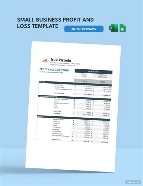 Small Business Profit And Loss Template Free Heritagechristiancollege