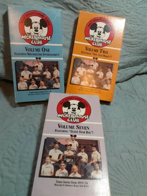 Lot Of Walt Disney Home Video Original Mickey Mouse Club Vhs Tapes Vol