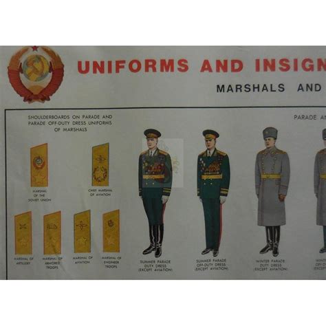 Soviet Uniforms Ranks Insignia Dia Recocnition Charts