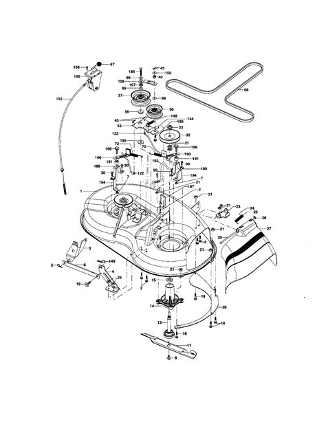 Craftsman Lt1000 Mower Deck Parts Diagram