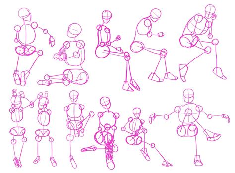 Male Drawing Sitting Poses