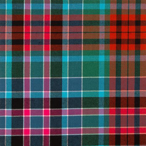 Gordon Red Ancient Medium Weight Tartan Fabric Lochcarron Of Scotland