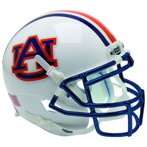 Auburn Tigers Chrome Mask Schutt Full Size Replica Football Helmet