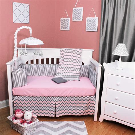 Shop the top 25 most popular 1 at the best prices! Pink and Grey Crib Bedding Sets for Baby Girls' Nursery