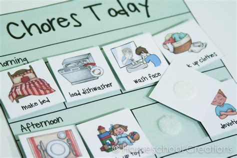 Free Preschool Chore Charts Subscriber Freebie