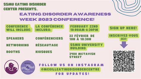 Eating Disorder Awareness Week Conference Students Society Of Mcgill