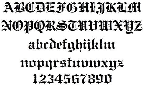 Gothic Fonts Alphabet Tyreddocs