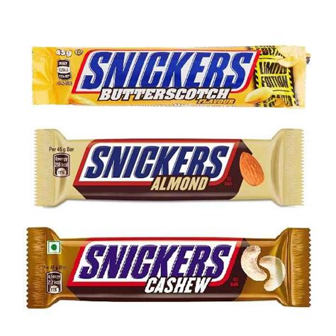 Snickers Almond Cashew And Butterscotch Chocolate Bars Chocolounge