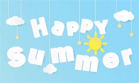 Download Happy summer banner Vector | Premium Download