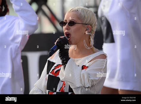 New York Usa 15th Jun 2018 Christina Aguilera Performs On Nbc S Today At Rockefeller Plaza