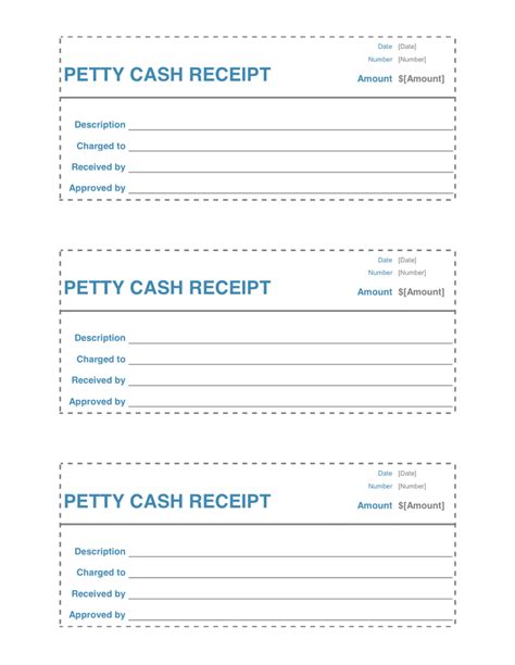 Printable Petty Cash Receipt Template Printable Templates