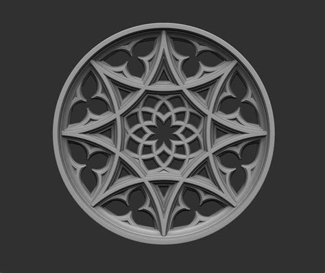 Gothic Tracery 5 | 3D Print Model | Gothic tracery, Gothic design, Gothic rose window