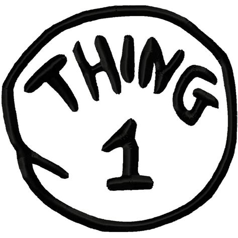 Printable Thing 1 Logo Darwing Free Image Download