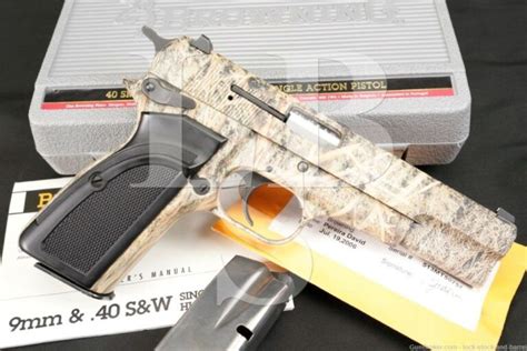 Fn Browning Hi Power Mark Iii Mobr 40 Sandw 4 5 8″ Semi Auto Pistol No Ca Lock Stock And Barrel
