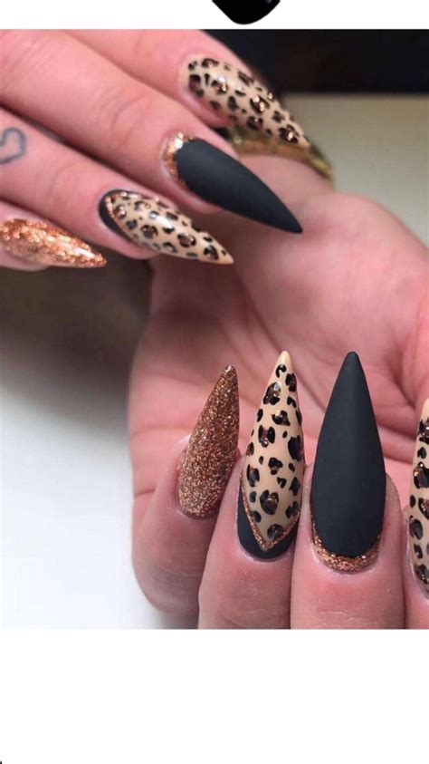 Pin By Lyd Co On Nail Inspo Stiletto Nails Designs Leopard Nails