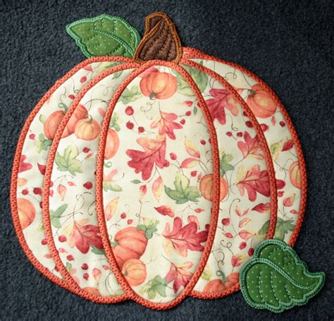 Pumpkin Placemat In The Hoop Embroidery Tips And Blog