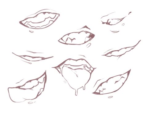Shouyousei Mouth Drawing Drawing Expressions Lips Drawing