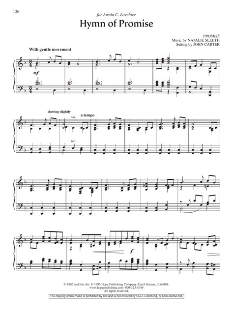 Hymn of Promise | Sheet Music Direct