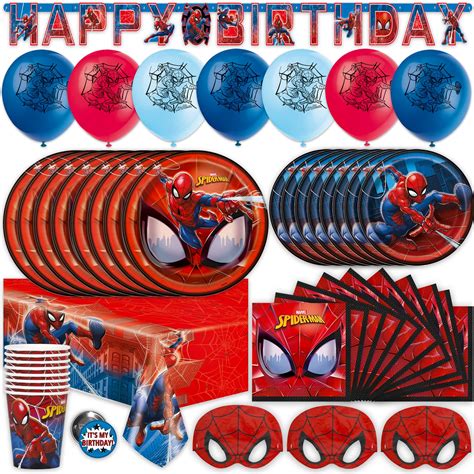 Buy Spiderman Birthday Party Supplies Set Spiderman Party Supplies