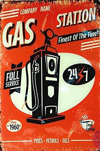 Roys Art Metal Sign Vintage Retro Shabby Chic Gil Elvgren Gas Station Full