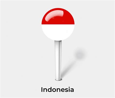 Alfinete Da Indonésia Para Ilustração Vetorial De Mapa Vetor Premium