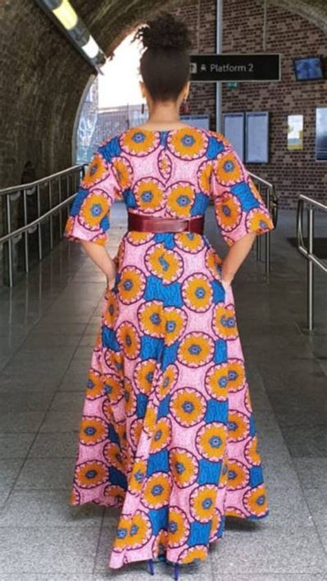 ankara robe maxi imprimé africain robe longue africaine etsy