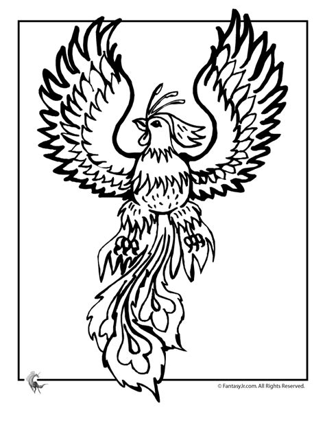Use these images to quickly print coloring pages. Flaming Phoenix Greek Myth Coloring Page | Woo! Jr. Kids ...
