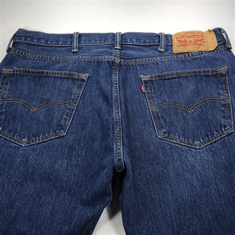Levis 501 Mens Jeans Original Button Fly Blue 38x30 D Gem