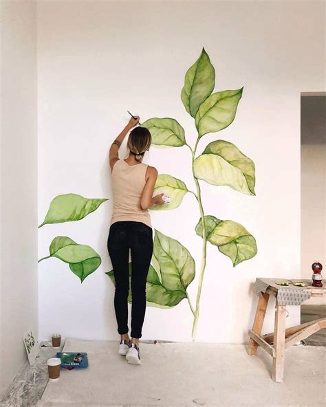 Art Featuring Page On Instagram “wonderful Painting Of Leaves 💞 Art