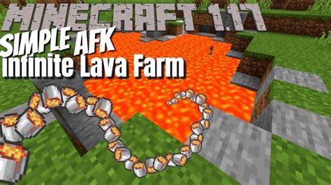 Minecraft 117 Survival Farm Really Simple Infinite Afk Lava Farm
