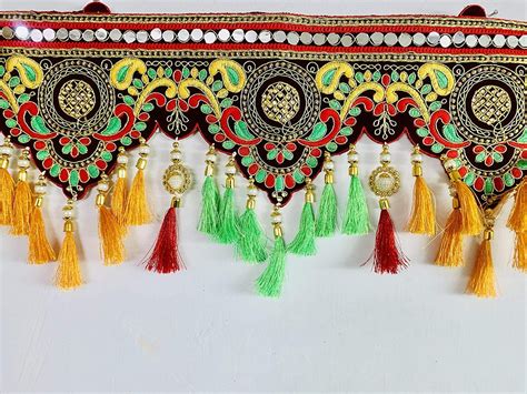 Indian Traditional Emrodery Cotton Toran Door Hanging Etsy