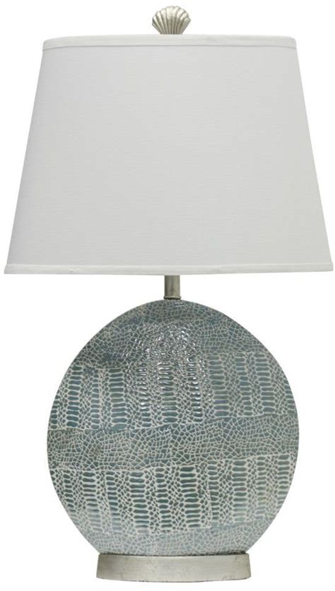 Stylecraft Light Bluesilver Ceramic Table Lamp Fischer Furniture
