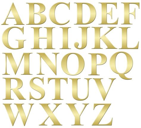 Alphabet Buchstaben Gold Clip Art Kostenloses Stock Bild Public