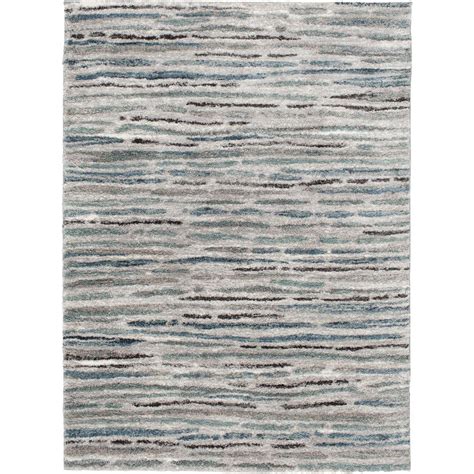 Home decorators collection ethereal shag gray 10 ft. Home Decorators Collection Shoreline Grey/Multi 5 ft. x 7 ...