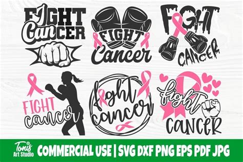 fight cancer svg bundle cancer quotes for crafters