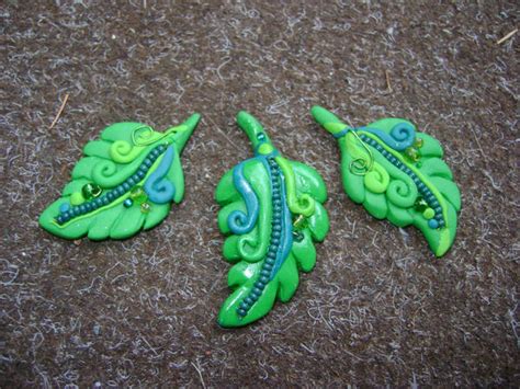 Polymer Clay Leaves By Peach Flavoured On Deviantart
